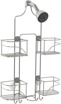Zenna Home Expandable Over-The-Shower Caddy, Chrome