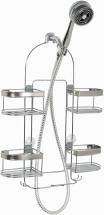 Zenna Home Expanding Shower Caddy, Rust-Resistant, Stainless Steel