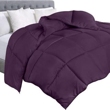 Utopia Bedding Comforter Duvet Insert - Quilted Comforter with Corner Tabs (Queen, Plum)
