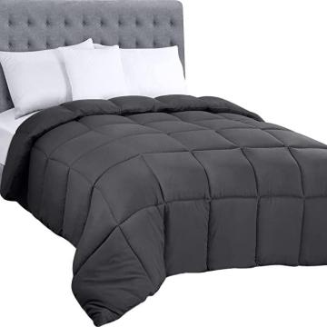 Utopia Bedding All Season 250 GSM Comforter - Soft Down Alternative Comforter (Full/Queen, Gray)