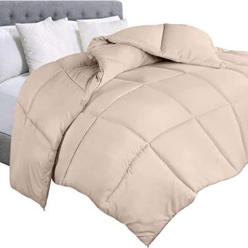 Utopia Bedding Comforter Duvet Insert - Quilted Comforter with Corner Tabs (Twin, Beige)