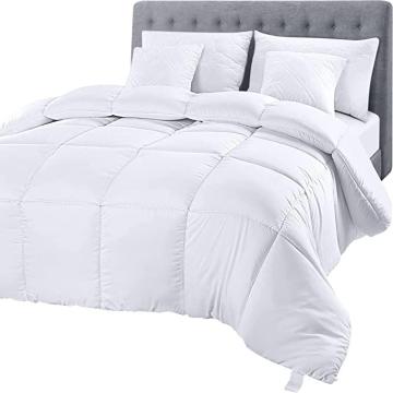 Utopia Bedding Comforter Duvet Insert - Quilted Comforter with Corner Tabs (King, White)