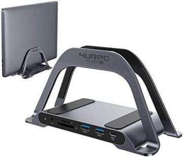 4URPC USB C Docking Station Dual Monitor, USB C Dock Stand Dual HDMI, USB C HUB