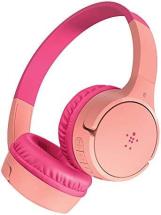 Belkin SoundForm Mini Kids Wireless Headphones with Built in Mic, Pink