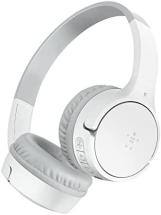 Belkin SoundForm Mini Kids Wireless Headphones with Built in Mic, White