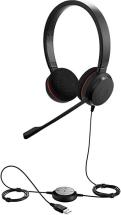 Jabra Evolve 20 UC Stereo Wired Headset Music Headphones, Black