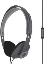 Koss KPH30iK On-Ear Headphones, in-Line Microphone and Touch Remote Control, Dark Grey and Black