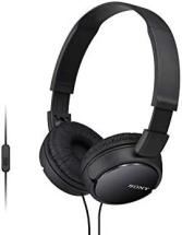 Sony ZX110 Wired On-Ear Headphones with Mic, Black