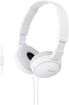 Sony ZX110 Wired On-Ear Headphones with Mic, White