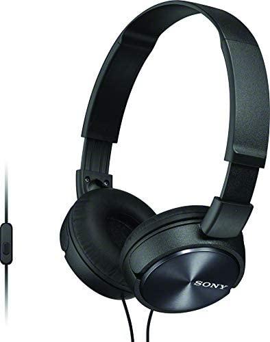 Sony ZX310 Wired On Ear Headphones with Mic, Black