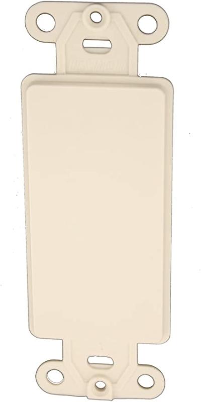 Leviton 80414-T Decora plastic adapter plate, Blank - No hole, with ears and two mounting screws