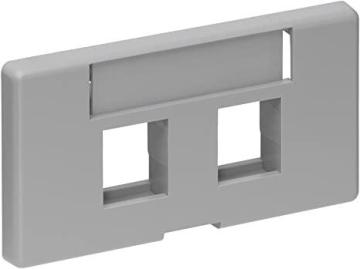 Leviton 2-Port QuickPort Modular Furniture 49910-SG2 Faceplate Grey