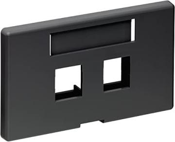 Leviton 49910-HE2 2-Port QuickPort Modular Furniture Faceplate (Herman Miller), Black