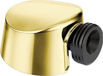 MOEN A725P Collection Round Drop Ell Handheld Shower Wall Connector, Polished Brass