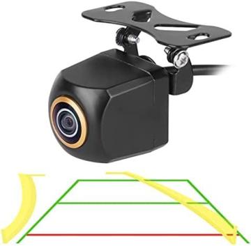 Greenyi 720P Updated Trajectory AHD Rear View Camera with Golden Rim Fisheye Lens