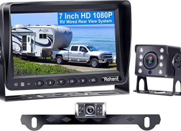 Rohent R4 RV Backup Camera Wired HD 1080P 7 Inch Monitor System