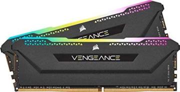 Corsair Vengeance RGB Pro 16GB (2x8GB) DDR4 3600 (PC4-28800) C18 1.35V Desktop Memory – Black