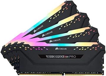 Corsair Vengeance RGB Pro 64GB (4x16GB) DDR4 3200 (PC4-25600) C16 Desktop Memory Black