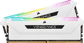 Corsair Vengeance RGB Pro SL 32GB (2x16GB) DDR4 3600 (PC4-28800) C18 1.35V Desktop Memory – White