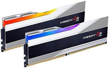 G.Skill Trident Z5 RGB Series (Intel XMP) 32GB (2x16GB) DDR5 6000 Desktop Memory, Metallic Silver