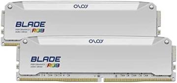 OLOy DDR4 RAM 32GB (2x16GB) Blade Aura Sync RGB 3600 MHz CL18 1.35V 288-Pin Desktop Gaming UDIMM