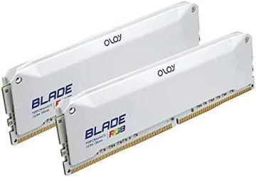 OLOy DDR4 RAM 16GB (2x8GB) White Blade Aura Sync RGB 3600 MHz CL16 288-Pin Desktop Gaming UDIMM