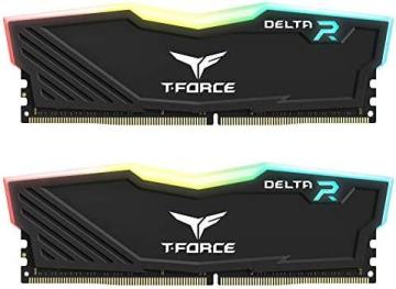 TEAMGROUP Team T-Force Delta RGB DDR4 Gaming Memory, 2x8 GB, 3600 Mhz, 288 Pin DIMM, Black