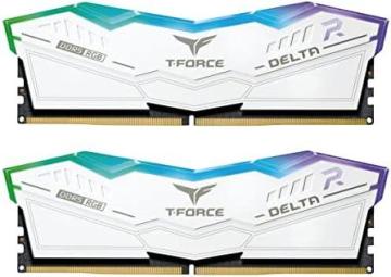 TEAMGROUP T-Force Delta RGB DDR5 Ram 32GB Kit (2x16GB) 5200MHz (PC5-41600) CL40 Desktop Memory