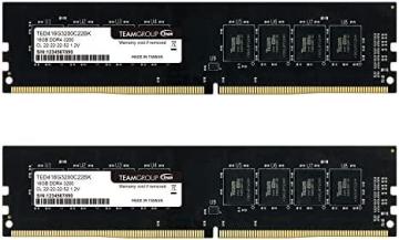 TEAMGROUP Elite DDR4 32GB Kit (2x16GB) 3200MHz (PC4-25600) CL22 Unbuffered Non-ECC 1.2V UDIMM