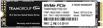 TEAMGROUP MP33 1TB SLC Cache 3D NAND TLC NVMe 1.3 PCIe Gen3x4 M.2 2280 Internal Solid State Drive