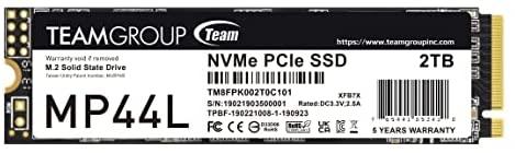 TEAMGROUP MP44L 2TB SLC Cache NVMe 1.4 PCIe Gen 4x4 M.2 2280 Laptop&Desktop SSD