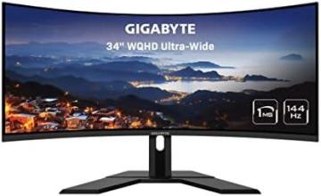 Gigabyte G34WQC A 34" 144Hz Ultra-Wide Curved Gaming Monitor