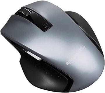 Amazon Basics Compact Ergonomic Wireless PC Mouse with Fast Scrolling - Silver