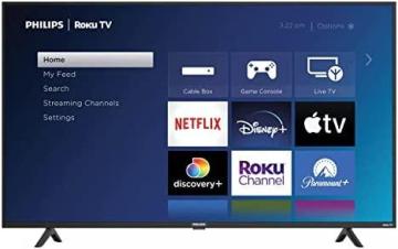 Philips 55-Inch 4K UHD HDR10 LED Roku Smart TV with Voice Control App