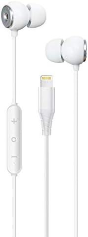 Realm Lightning Earbuds for iPhone Apple MFi Certified in Ear Headphones, White