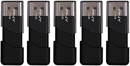 PNY 128GB Attaché 3 USB 2.0 Flash Drive, 5-Pack