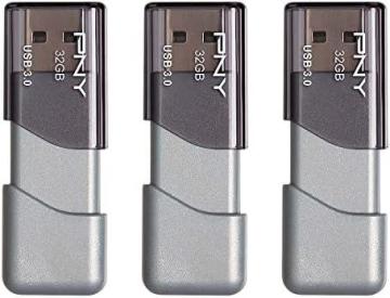 PNY 32GB Turbo Attache 3 USB 3.0 Flash Drive 3-Pack
