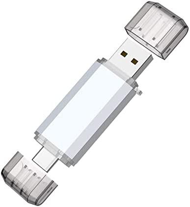 RAOYI 64GB USB C Flash Drive, 2 in 1 USB 3.0 Type C Dual OTG Silver