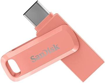 SanDisk 512GB Ultra Drive Dual Go USB Type-C Flash Drive, Peach - SDDDC3-512G-G46PC