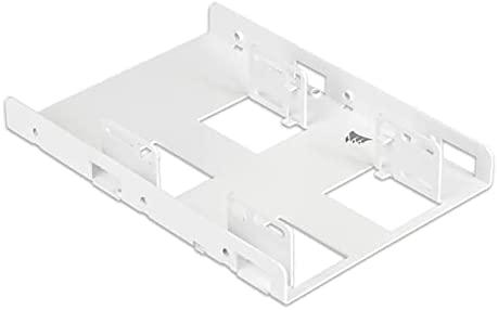 Corsair Dual SSD Mounting Bracket (3.5” Internal Drive Bay to 2.5", Easy Installation) White