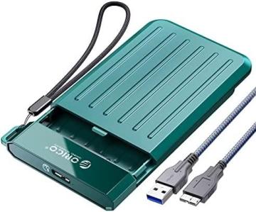 ORICO 2.5 inch Hard Drive Enclosure, Portable SATA 3.0 to USB 3.1 Gen1, Green