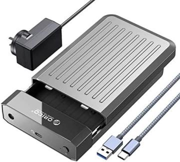ORICO 3.5'' Hard Drive Enclosure SATA to USB C 3.2 HDD Enclosure, Gray