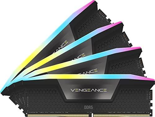 Corsair Vengeance RGB DDR5 64GB (4x16GB) 6400MHz C32 Intel Optimized Desktop Memory Black