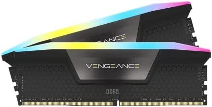 Corsair Vengeance RGB DDR5 64GB (2x32GB) 5200MHz C40 Intel Optimized Desktop Memory Black