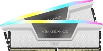 Corsair Vengeance RGB DDR5 64GB (2x32GB) 5200MHz C40 Intel Optimized Desktop Memory White