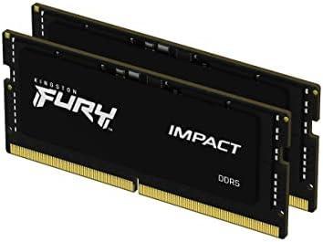 Kingston FURY Impact 32GB 4800MT/s DDR5 CL38 SODIMM XMP Ready (Kit of 2), Black