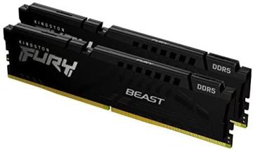 Kingston FURY Beast Black 16GB 6000MT/s DDR5 CL40 XMP 3.0 Ready Computer Memory (Kit of 2)
