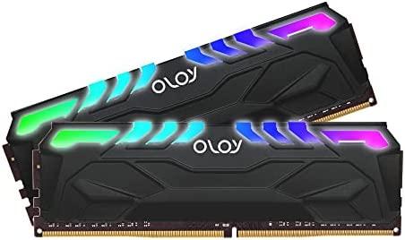 OLOy DDR4 RAM 16GB (2x8GB) Black Owl Aura Sync RGB 2666 MHz CL19 1.2V 288-Pin Desktop UDIMM