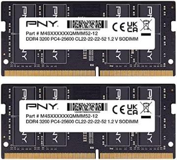 PNY Performance 32GB (2x16GB) DDR4 DRAM 3200MHz (PC4-25600) CL22 1.2V Notebook/Laptop SODIMM