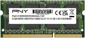 PNY Performance 8GB DDR3 1600MHz (PC3-12800) CL11 1.35V Notebook/Laptop (SODIMM) Memory